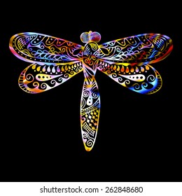 Colorful dragonfly
