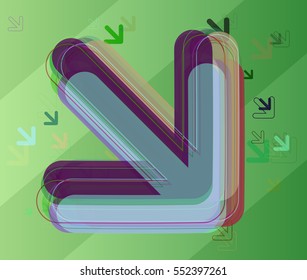 colorful drawing above slide, result between digital way vector background