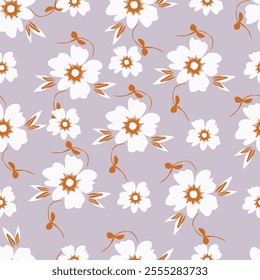 Colorful drawing floral motifs developed into large print ready seamless pattern sets, for textile fabric design