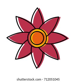 colorful drawing flower