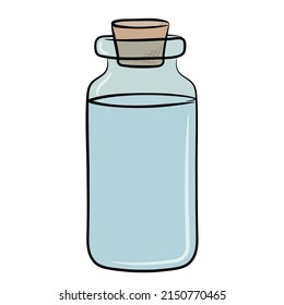 Colorful Drawing Glass Vial Liquid Inside Stock Vector (Royalty Free ...