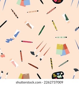 Material de dibujo colorido. Patrón de vectores sin problemas Impresión perfecta para software o papel
