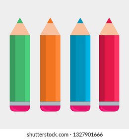 colorful drawing pencil vector illustration