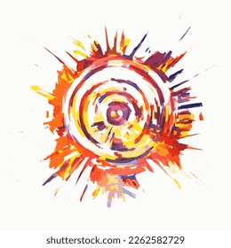 Colorful drawing of the sun, abstract stylization, vector illustration