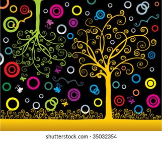 Colorful Dream. Landscape. Vector