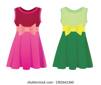 Colorful dress. vector illustration