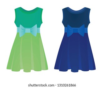 Colorful dress. vector illustration