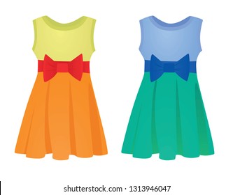 Colorful dress. vector illustration