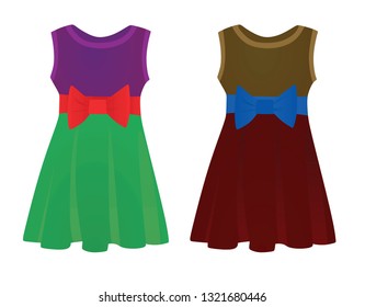 Colorful dress. vector illustration