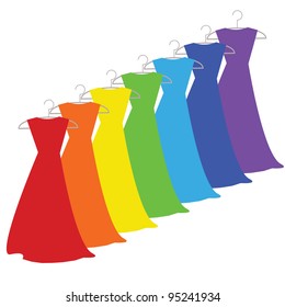 Colorful dresses vector