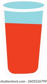 Colorful Drink in a Glass 