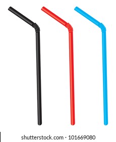 Colorful drinking straws