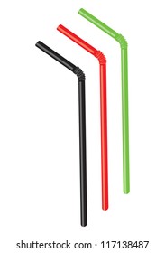 Colorful drinking straws