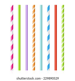 Colorful drinking straws