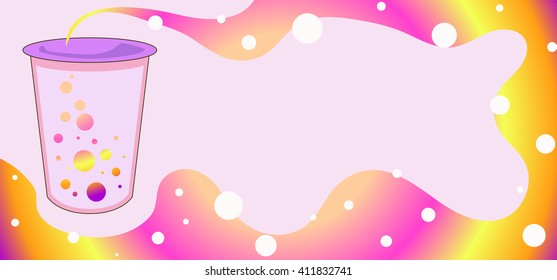 colorful drinks in sweet pink tone