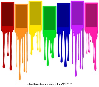 Colorful Dripping Squares