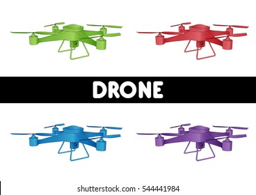 colorful drone on a white background