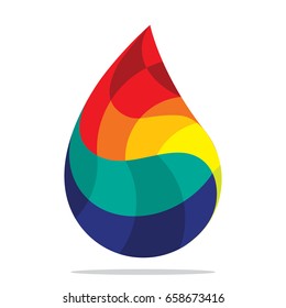 colorful drop icon,