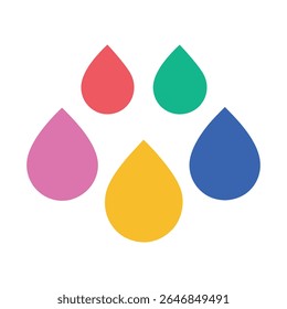 Rótulos coloridos de sombra projetada em tons claros
