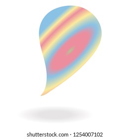 Colorful drop vector icon, eps 10