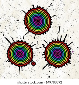 Colorful drops