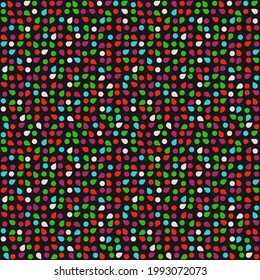 Colorful drops pattern. Vector circles and drops abstract ornament. Mosaic art canvas. Decorative shapes make mosaic art.