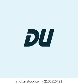 Colorful DU text logo desig