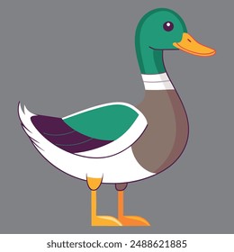 A colorful duck vector eps