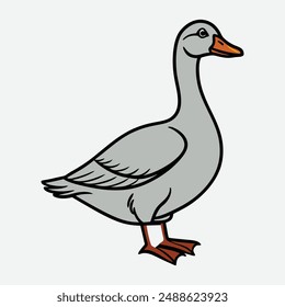 A colorful duck vector eps