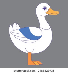 A colorful duck vector eps