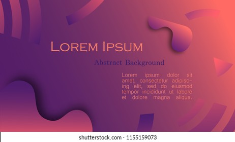 Colorful Duotone Geometric Background. Fluid and Geometric Shapes Composition. Eps10 Vector Illustration.