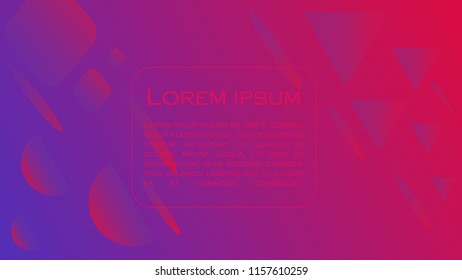 Colorful Duotone Geometric Background. Gradient Geometric Shapes Composition. Eps10 Vector Illustration.