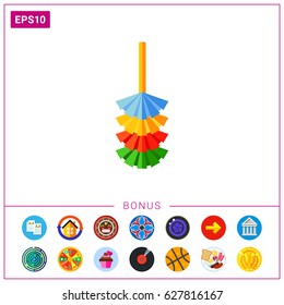 Colorful dust brush vector icon