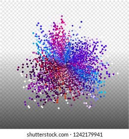 Colorful dust explosion