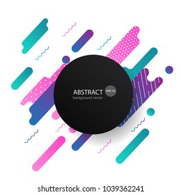 Colorful Dynamic Abstract Geometry Elements Background with composition made of various rounded shapes in color. Vector illustration.