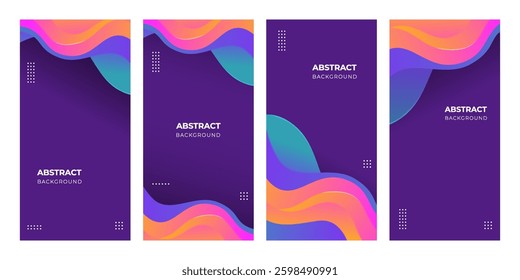 A colorful and dynamic abstract gradient background featuring layered waves and modern design elements, perfect for creative projects, social media, or print materials.