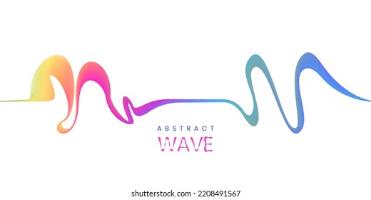 Colorful dynamic abstract wavy line concept background for music, party, festival celebration