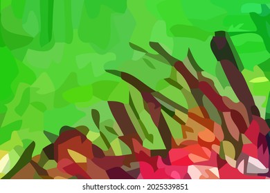 Colorful dynamic background. Abstract vector.Digital painting. 2D rendering digital illustration. Modern work of art.