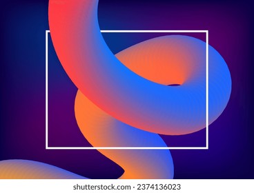 colorful dynamic blend with frame vector background