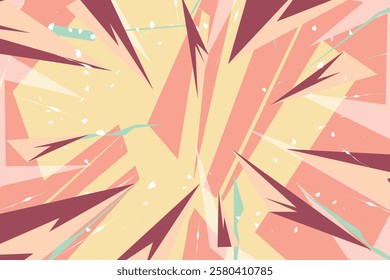 Colorful Dynamic Comic Style Background with Abstract Shapes and Lines Cartoon Background Design