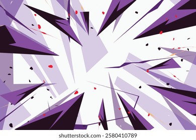 Colorful Dynamic Comic Style Background with Abstract Shapes and Lines Cartoon Background Design