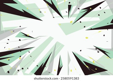 Colorful Dynamic Comic Style Background with Abstract Shapes and Lines Cartoon Background Design