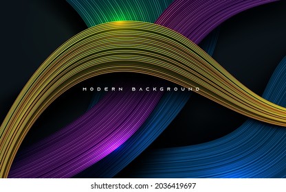 Colorful dynamic dimension layers line effect background
