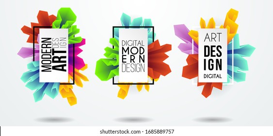 Farbiges dynamisches Flüssigkeitsdesign für Logo, Präsentation und Flyer. Flüssige geometrische Banner mit fließenden Farbformen. Abstrakter Hintergrund der Vektorillustration