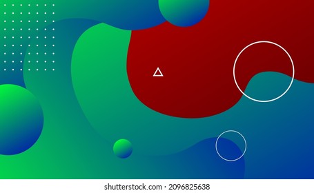 Colorful dynamic fluid shape background design. Fluid shapes composition with trendy gradients. Eps10 vector 