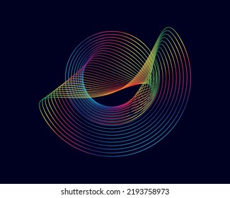 colorful dynamic line wave the abstract backgroud rainbow colors designed for futuristic motion equalizer sound pattern 