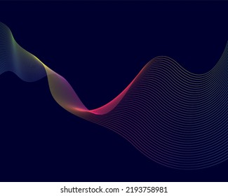 colorful dynamic line wave the abstract backgroud rainbow colors designed for futuristic motion equalizer sound pattern 