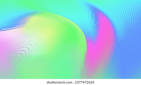 Colorful dynamic line wave rhythm abstract vector illustration background