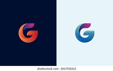 Colorful dynamic logo design letter G