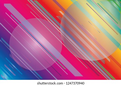 Colorful dynamic, motion background. Minimal geometric design. Gradient shapes composition. Vector illustration